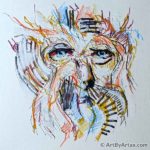 Abstract Face of Intersecting Growths - In Progress 1