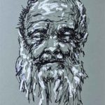 Portrait of a Bearded Man with His Eyes Closed