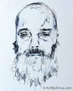 Portrait of a Despondent Man with a Beard