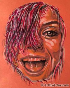 Portrait of a Girl with Her Mouth Open