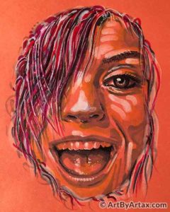 Portrait of a Girl with Her Mouth Open - In Progress 3