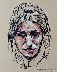 Portrait of a Stressed Woman