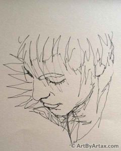 Portrait of a Young Man in Blue - In Progress 1