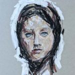 Portrait of a Young Woman with Light Blue Eyes