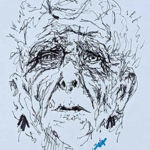 Portrait of an Old Man Looking Slightly Above