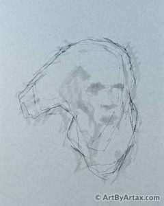 Portrait of an Old Man with a Long Beard - In Progress 1
