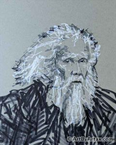 Portrait of an Old Man with a Long Beard - In Progress 3