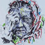 Portrait of an Old Woman Holding Her Hand to Her Head