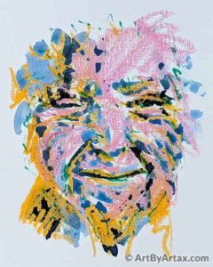 Portrait of an Old Woman Winking