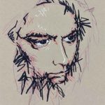 Portrait Sketch of a Person Staring