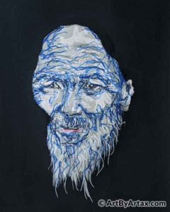 Portrait of an Old Man with Sad Eyes and a Beard - In Progress 4