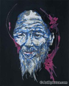 Portrait of an Old Man with Sad Eyes and a Beard
